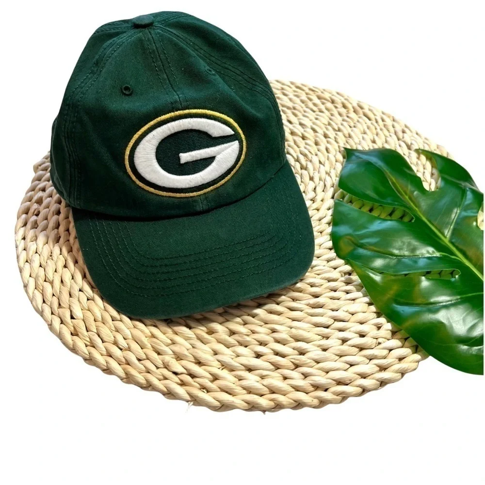 47 Green Bay Packers Logo NFL Green Cotton Sustainable Baseball Hat Cap Size M